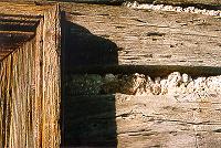 Loucna Hora. Eglise. 1780. Bois, terre, stuc (avec un peu d'enduit de terre). 
Boh&ecirc;me est