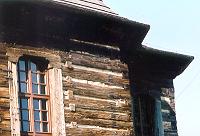 Loucna Hora. Eglise. 1780. Coins de bois pour accrochage de l'enduit en 
stuc. Boh&ecirc;me est
